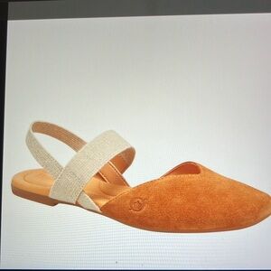 Born Women's Tan Suede Slingback Flats